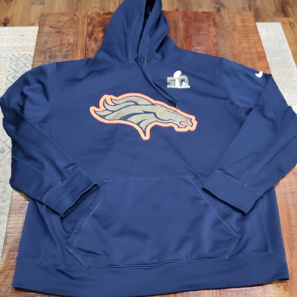 Nike Blue Denver Broncos Superbowl Sweatshirt - Picture 1 of 7